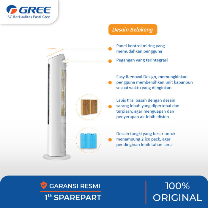 Gree Air Cooler Tower Fan 4 Liter - GTA-ACOOL4